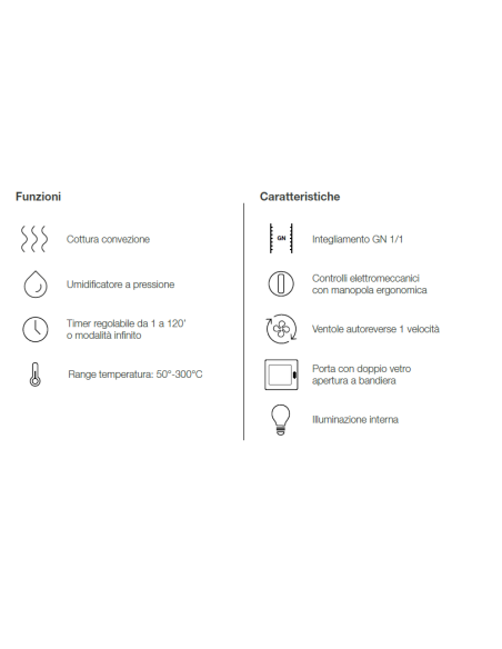Horno eléctrico - N. 10 x GN 1/1 - cm 83.3 x 78 x 101.1h