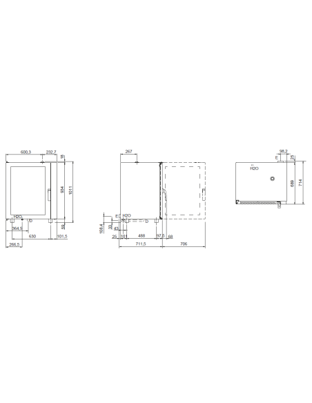 Horno eléctrico - N. 10 x GN 1/1 - cm 83.3 x 78 x 101.1h