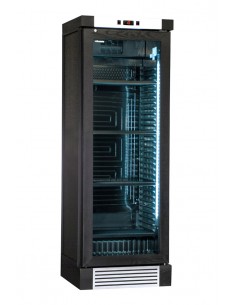 Refrigerated wine display 382 liters in black wood dual...