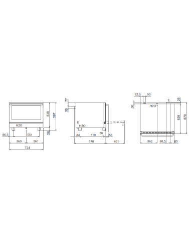 Electric oven - N. 4 x cm 60 x 40 - cm 72.4 x...