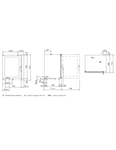 Electric oven - N. 10 x 60 x 40 cm - cm 83.3 x...