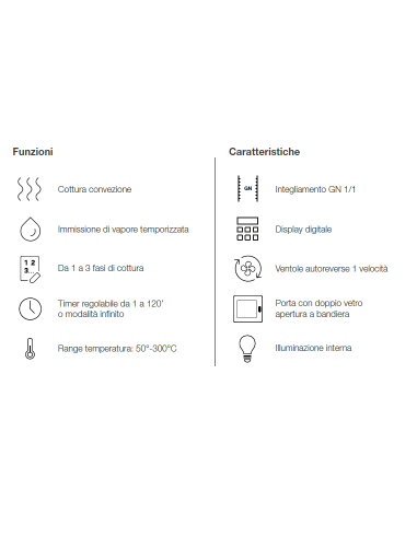 Horno eléctrico - N. 6 x GN 1/1 - cm 83.3 x 78...
