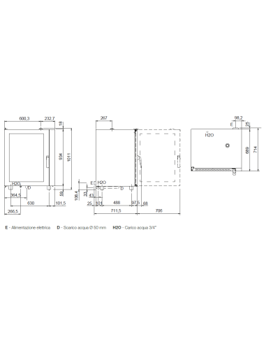 Forno elettrico - N. 10 x cm 60 x 40 - cm 83.3...