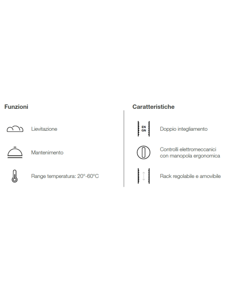 Proofer two-column for 6+6 GN 1/1 or 60x40 cm trays
