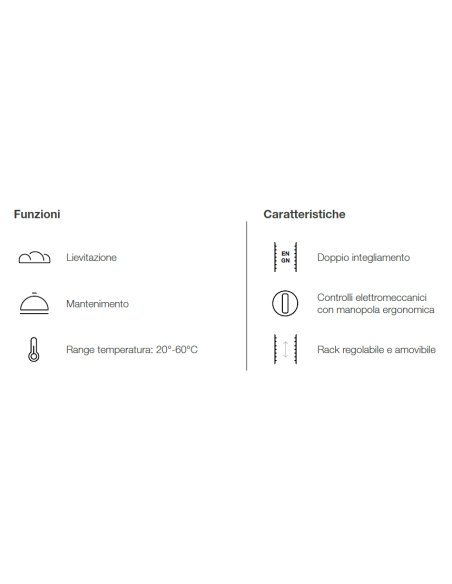 Cámara de fermentación de dos columnas para bandejas 8+8 GN 1/1 o 60x40 cm Cámara de fermentación de dos columnas para bandejas 8+8 GN 1/1 o 60x40 cm
