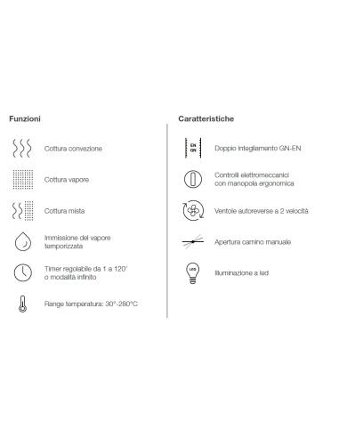 Gas oven - N. 5 x GN1/1 - cm 90.5 x 84.5 x 75h