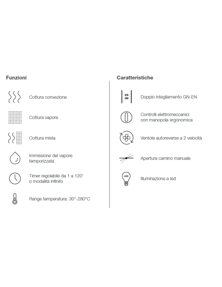 Forno gas - N. 5 x GN1/1 - cm 90.5 x 84.5 x 75h