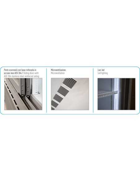 Frigorífico armario - Capacidad lt 607 - cm 94 x 61.5 x 198.3 h