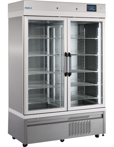Refrigerador medicamentos - N.2 puertas de vidrio - Capacidad 820 lt - cm 132 x 64 x 201 h