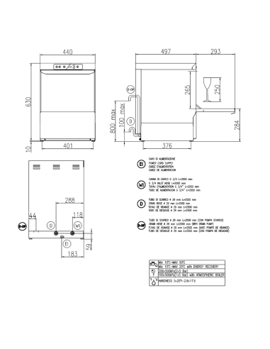 Lavabicchieri - Cesto cm 35 x 35 - cm 44 x 49.7...