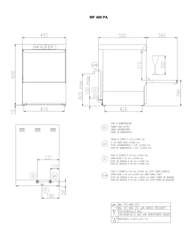 Washers - Basket cm 40 x 40 - cm 45.5 x 55 x 69 h