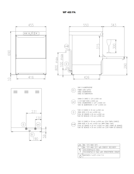 Washers - Basket cm 40 x 40 - cm 45.5 x 55 x 69 h