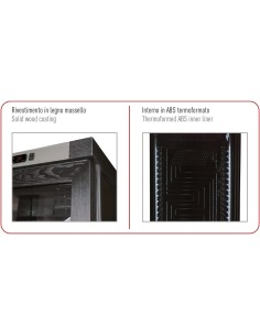 Wine fridge - Color Black - Double temperature - Cm 65.5... 2