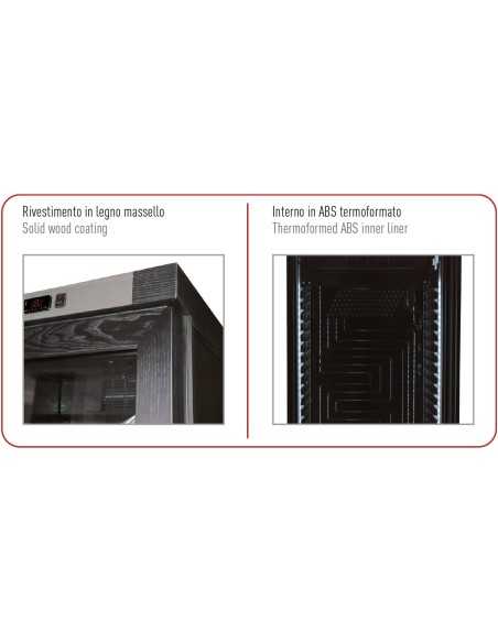 Wine fridge - Color Black - Double temperature - Cm 65.5 x 63.5 x 188 h