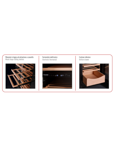 Wine exhibitor - Multi temperature - cm 92 x 69...