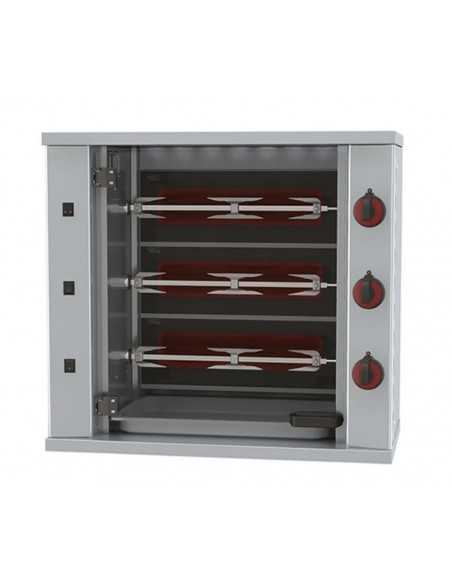 Asador - Eléctrico - N° 3 espadas - Max. 9 pollos - cm 80 x 40 x 73.5 h