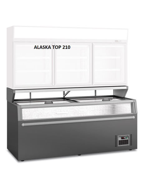 Panoramic island - Positive or negative - Capacity 900 lt - cm 210.4 x 85 x 87h