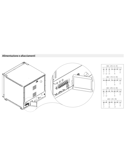 Horno de gas - N. 6 x GN 1/1 o 1 60 x 40 cm - cm 85 x 91.5 x 94h