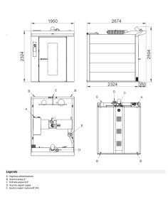 Horno giratorio eléctrico - carro - N.18x cm 80x120 - cm... 2