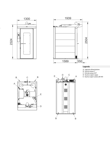 Electric oven touch - N.18x cm 60 X80 - cm 130...