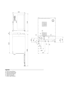 Horno eléctrico - N.10 x cm 40x80/76x46 - cm 80 x 130 x 112h 2