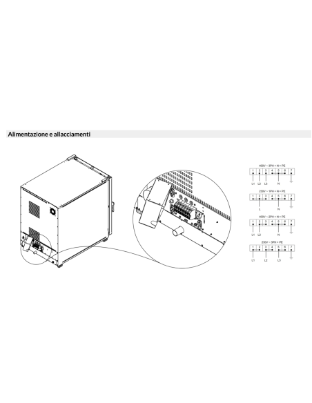 Horno eléctrico - N.10 x cm 40x80/76x46 - cm 80 x 130 x 112h