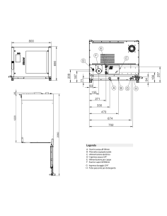Forno elettrico touch - N.5 x cm 40x80/76x46 - cm 80 x... 2