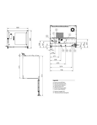 Electric oven touch - N.5 x cm 40x60/66x46 - cm...