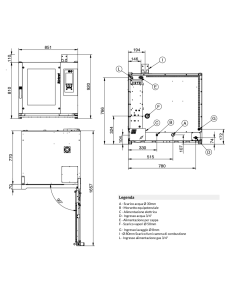 Touch gas oven - N. 6 x cm 40 x 60/46x66- cm 85 x 93 x 94 h 2