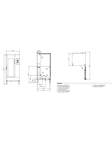 Horno eléctrico - N.20 x GN 1/1 - cm 85 x 96.5...