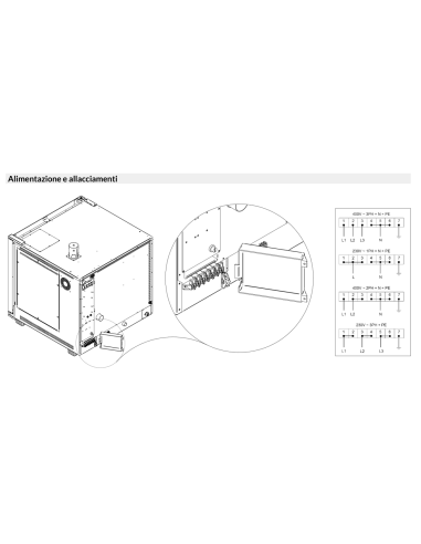 Horno de gas - N.5 x GN 1/1 - cm 71.5 x 80 x 78h