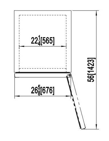 Armadio congelatore porta a vetro litri 610 - cm 68.5 x 80 x 212 h