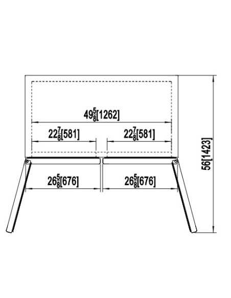 Refrigerator cabinet glass door 1320 liters - Tropicalized