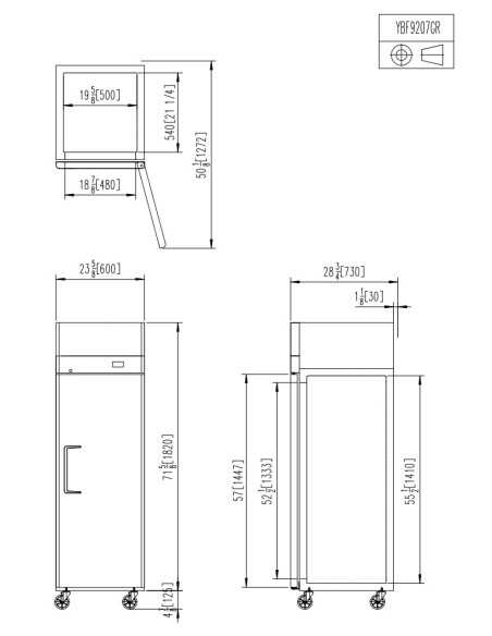 Armadio congelatore litri 410 - cm 60 x 73 x 194.5 h