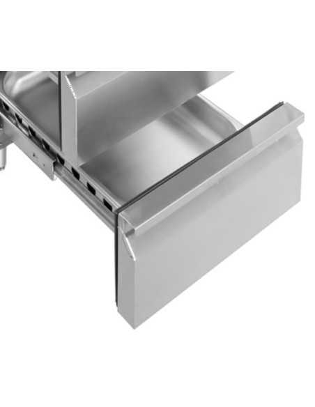 Refrigerated table 2 doors - N. 2 drawers - Tropicalized Refrigerated table 2 doors - N. 2 drawers - Tropicalized