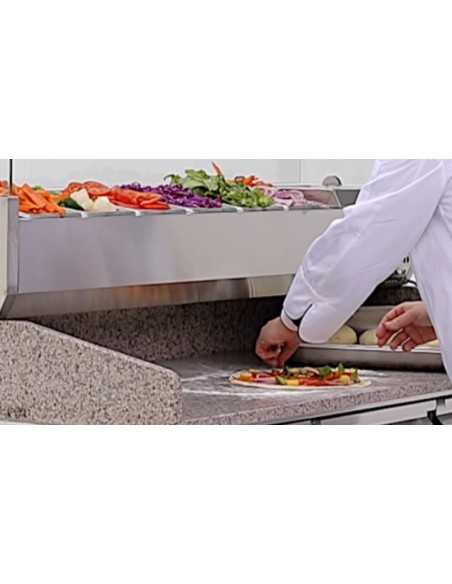 Pizza counter 3 door - cm 136.5 x 70 x 100 h Pizza counter 3 door - cm 136.5 x 70 x 100 h