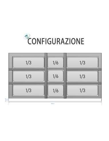 Pizza counter with 2 doors - cm 90 x 70 x 95 h