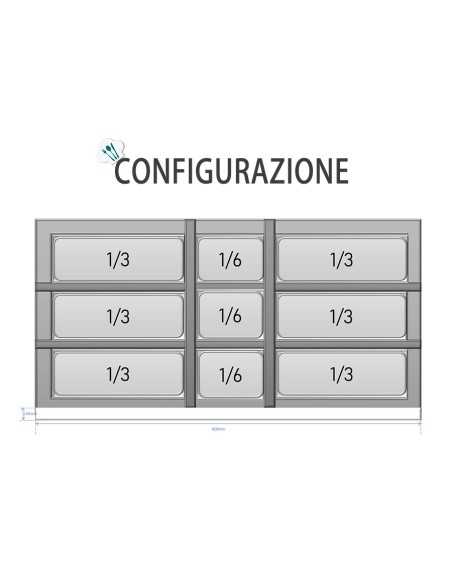 Mostrador para pizza con 2 puertas - cm 90 x 70 x 95 h Mostrador para pizza con 2 puertas - cm 90 x 70 x 95 h