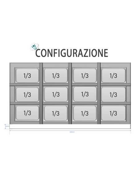 Banco pizza da 3 porte - cm 136.5 x 70 x 95 h Banco pizza da 3 porte - cm 136.5 x 70 x 95 h