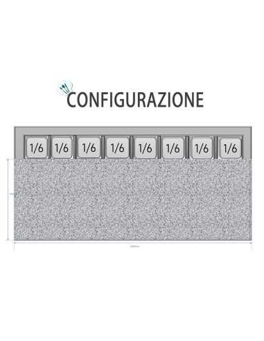 Banco pizza 3 porte - Porta ingredienti - cm 135.6 x 70 x 115.7 h