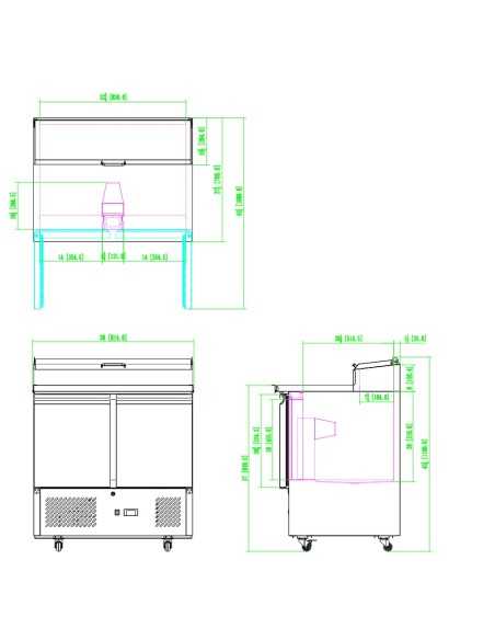Pizza counter 2 door - Ingredient holder - cm 90 x 70 x 110.5 h Pizza counter 2 door - Ingredient holder - cm 90 x 70 x 110.5 h