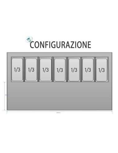 Pizza counter 3 door - Ingredient holder - cm 138 x 70 x 110.5 h
