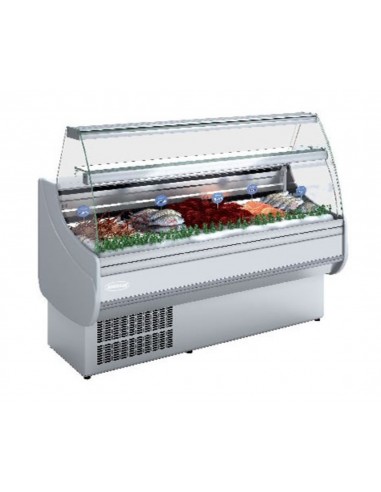 Fish counter - Curved glass - cm 130.5 x 94 x 123 h