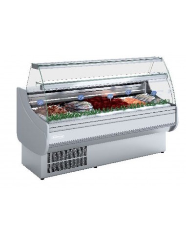 Fish counter - Curved glass - cm 152.5 x 94 x 123 h