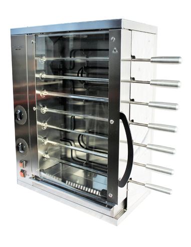 Multigrill eléctrico - 4+3 Spade de acero - Cm 58,7 x 31,5 x 77 h