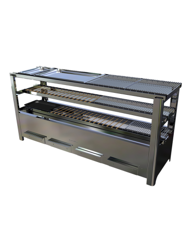 Coal grill - cm 140 x 41.5 x 65 h