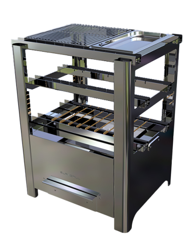 Charcoal grill ideal for cooking skewers and...