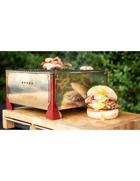 Mesa de carbón barbacoa - cm 60 x 30 x 16 h