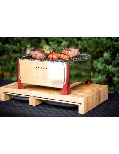 Mesa de carbón barbacoa - cm 30 x 15 x 16 h