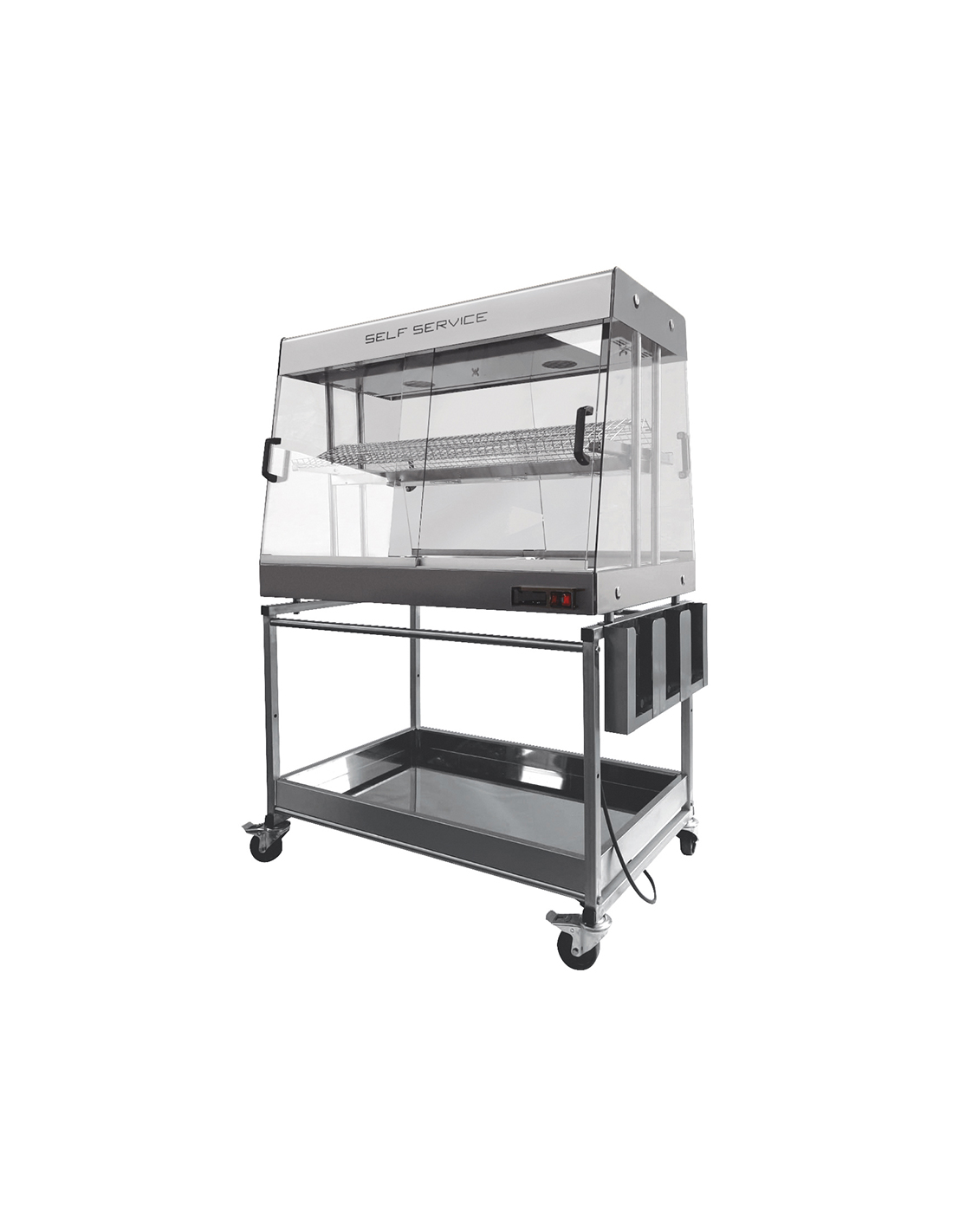 Carrello inox con traversa inferiori per Mod. ISOLAV2